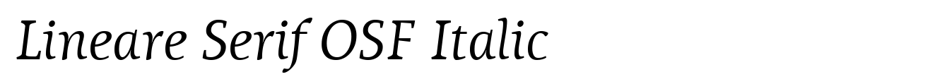 Lineare Serif OSF Italic